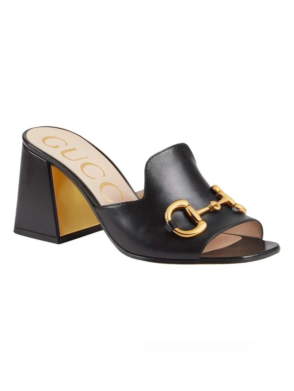 Gucci Leather Horsebit Slide Sandal